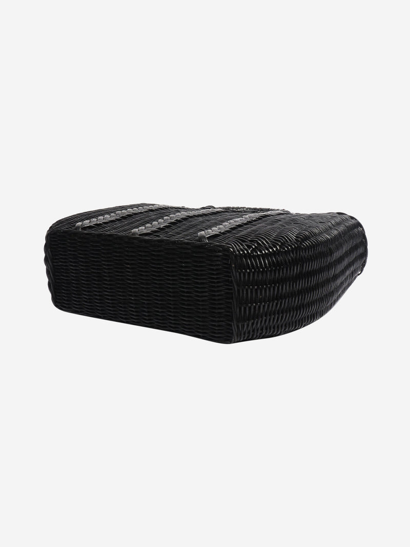 Black wicker basket bag Top Handle Bags Ulla Johnson 