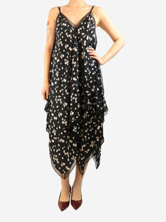 Black daisy printed dress - size UK 8 Dresses Jason Wu 