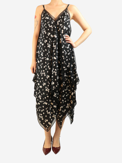 Black daisy printed dress - size UK 8 Dresses Jason Wu 