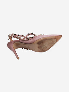 Valentino Pink suede Rockstud pumps - size EU 37.5