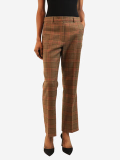 Brown tailored plaid trousers - size UK 8 Trousers Weekend Max Mara 