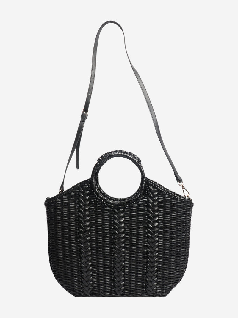 Black wicker basket bag Top Handle Bags Ulla Johnson 