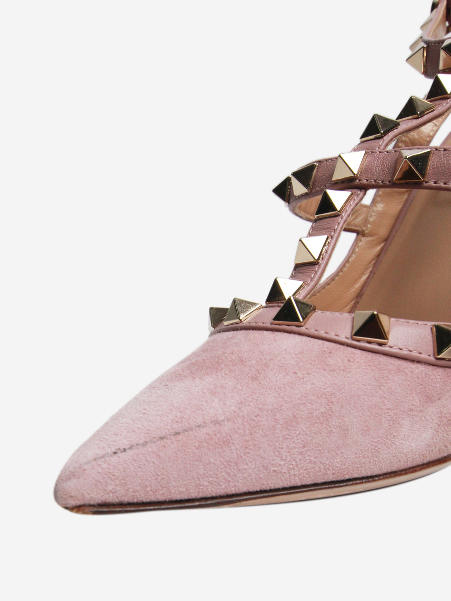 Pink suede valentino rockstud on sale