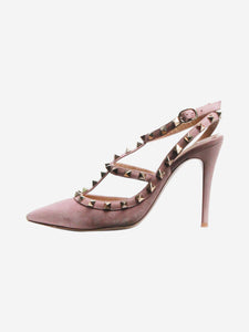 Valentino Pink suede Rockstud pumps - size EU 37.5