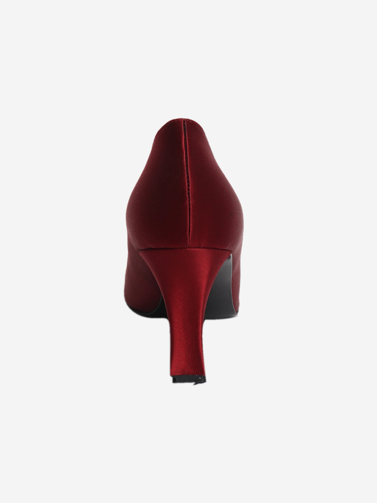 Wine satin Mary-Jane pumps - size EU 38.5