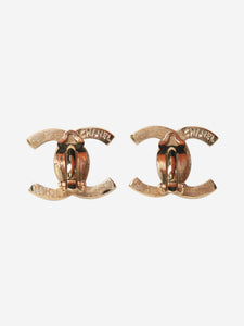 Chanel Gold CC clip on earrings