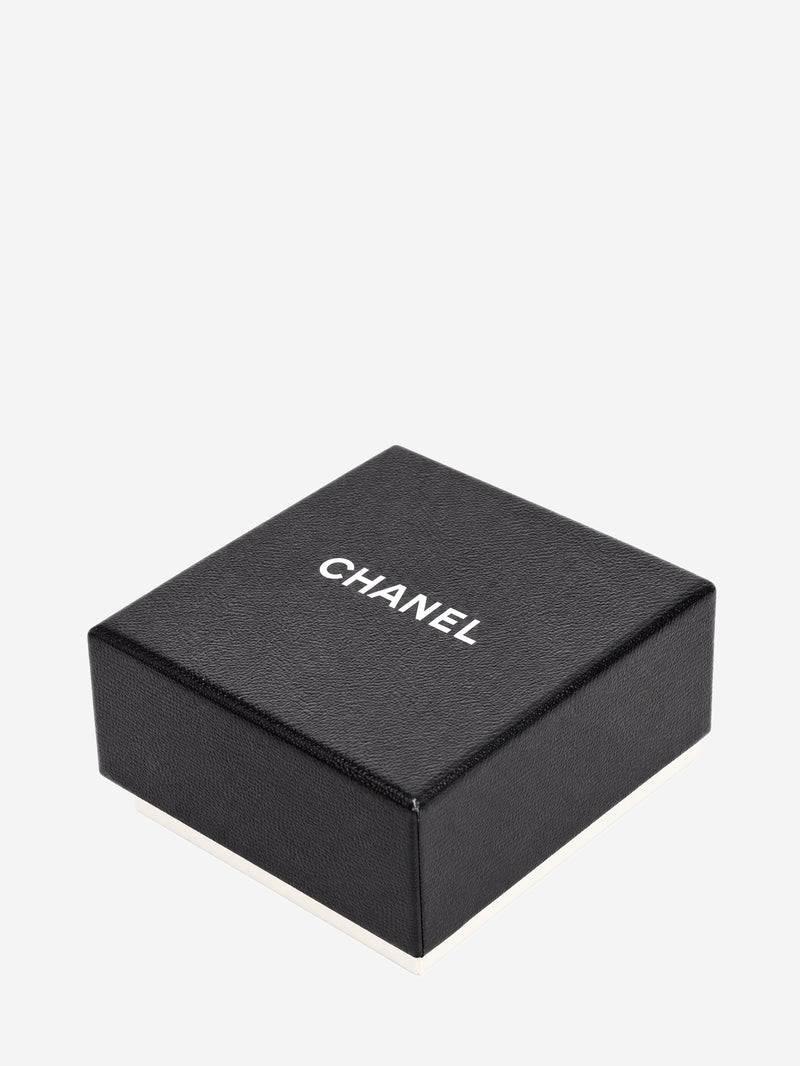 Silver crystal square drop hoop earrings Earrings Chanel 