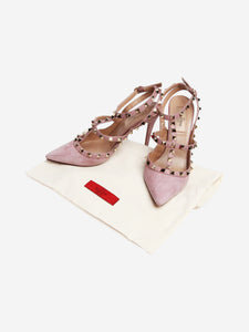 Valentino Pink suede Rockstud pumps - size EU 37.5