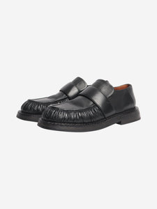 Marsell Black Alluce grained leather loafers - size EU 37.5