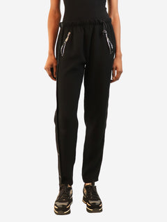 Black track pants - size UK 6