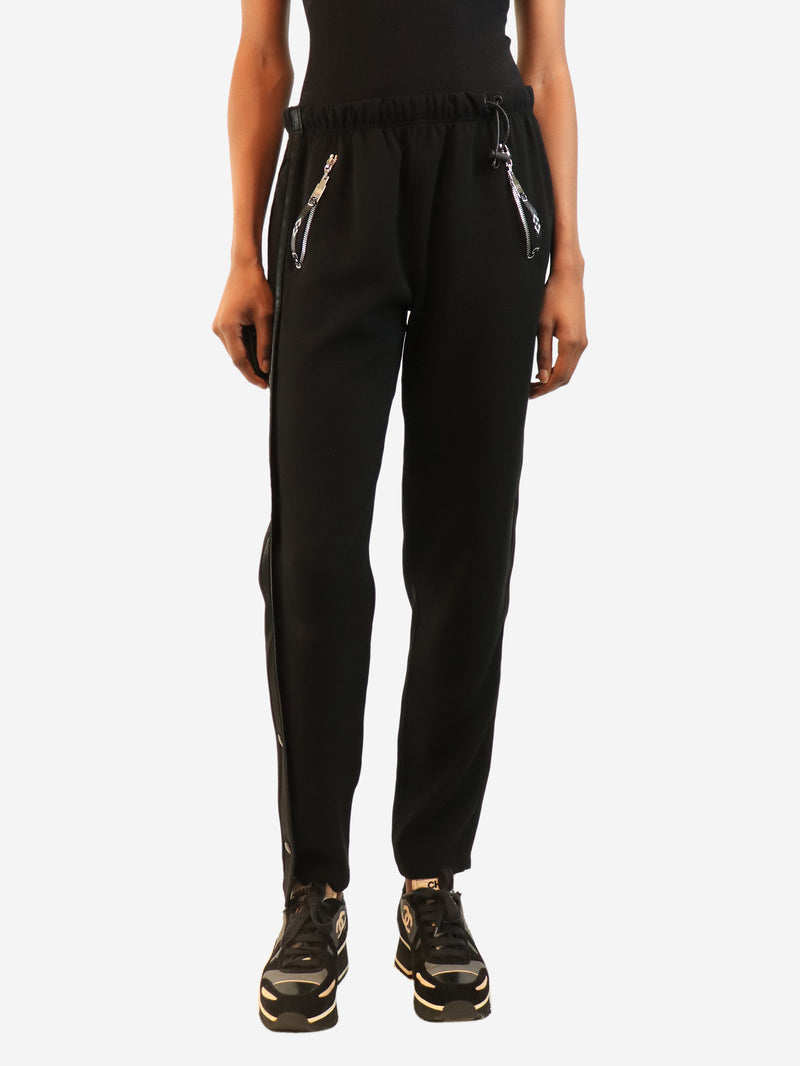 Black track pants - size UK 6