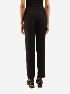 Black track pants - size UK 6