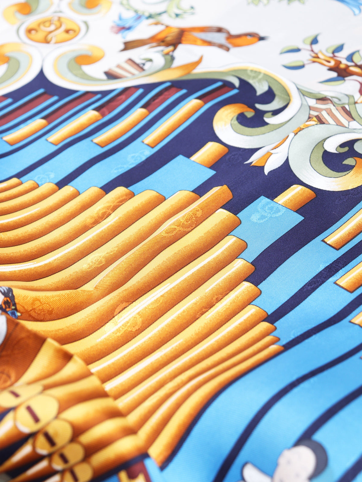 Blue silk printed scarf Scarves Hermes 
