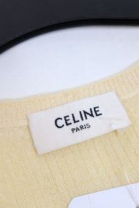 Celine Yellow sequin tank top - size UK 10