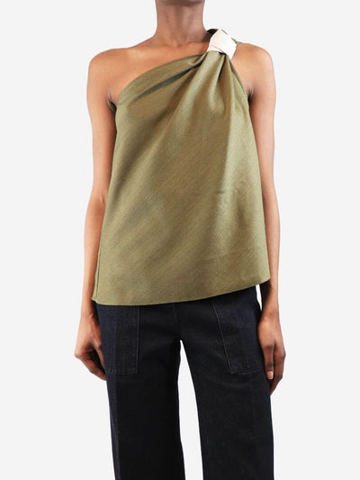 Green Maude one-shoulder top - size UK 14 Tops Issue Twelve 