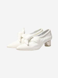 Jil Sander White knotted nylon pumps - size EU 39