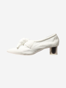 Jil Sander White knotted nylon pumps - size EU 39