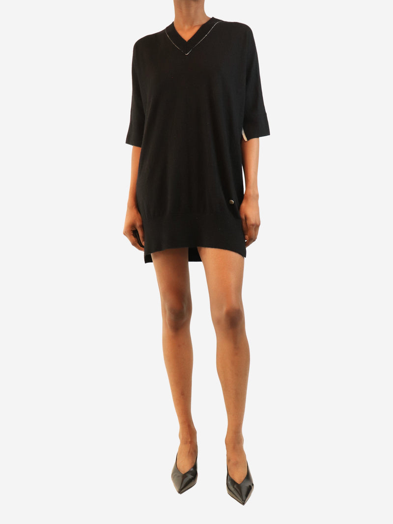 Black AW09 fine-knit tunic dress - size S Dresses Chanel 