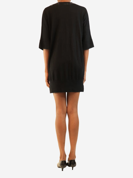 Black AW09 fine-knit tunic dress - size S alternate image