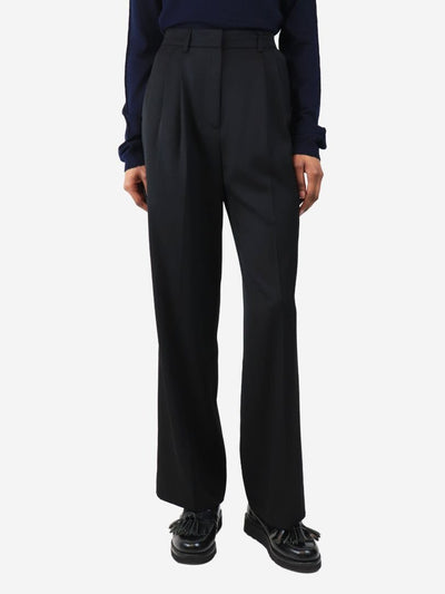Black Stanley wool trousers - size UK 10 Trousers Issue Twelve 