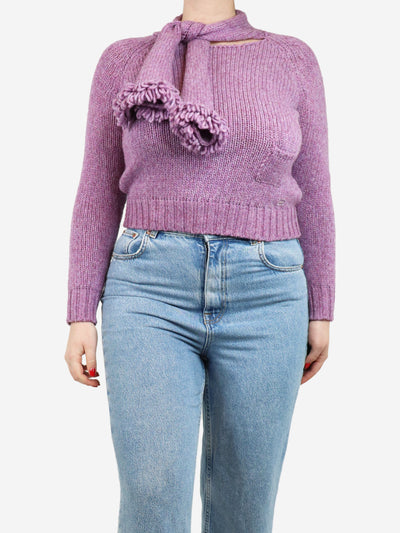 Purple knotted pocket jumper - size UK 14 Knitwear Chanel 