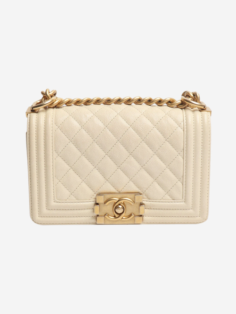 Cream mini boy bag Cross-body Bags Chanel 