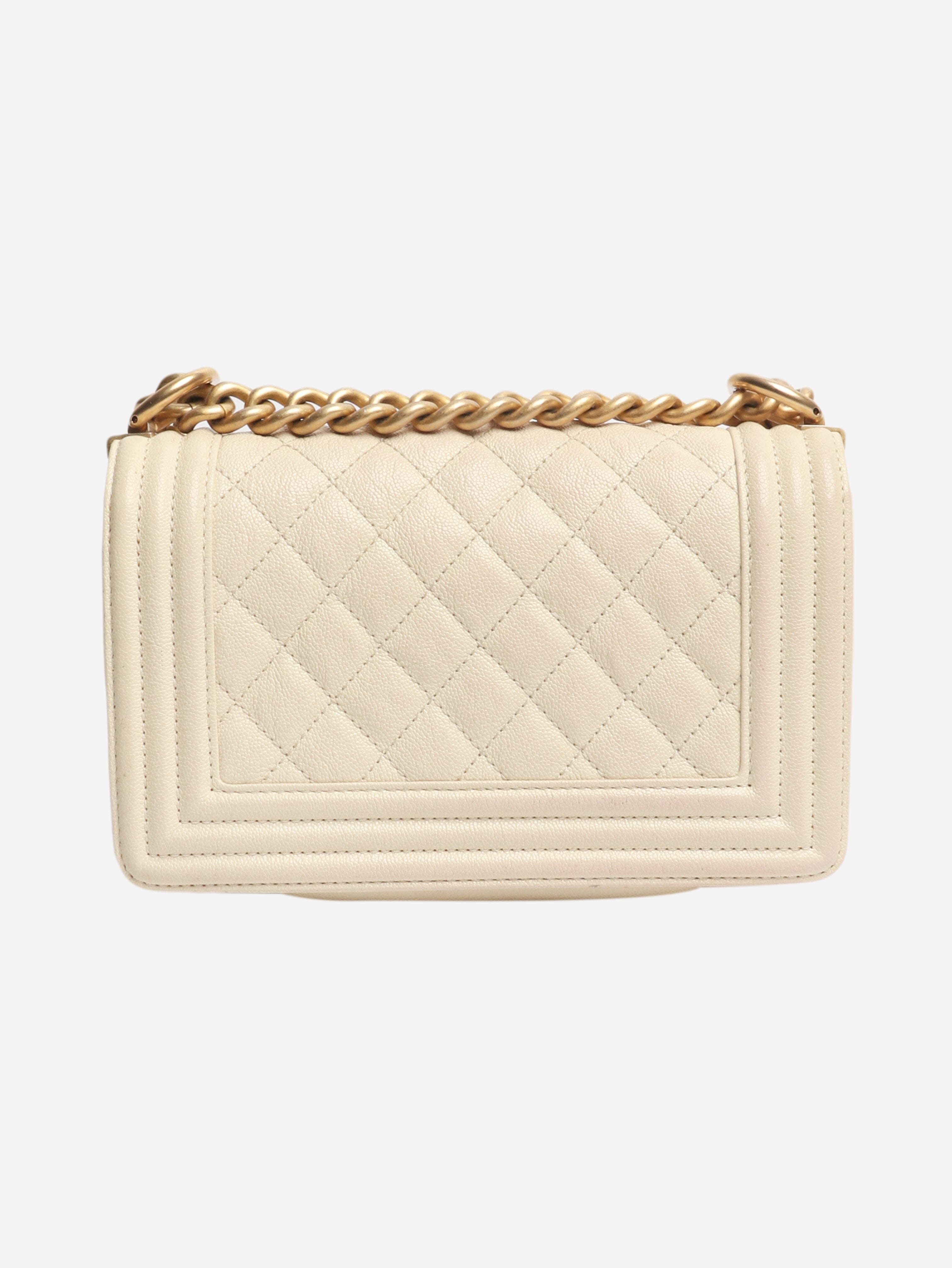 Cream mini boy bag Cross-body Bags Chanel 