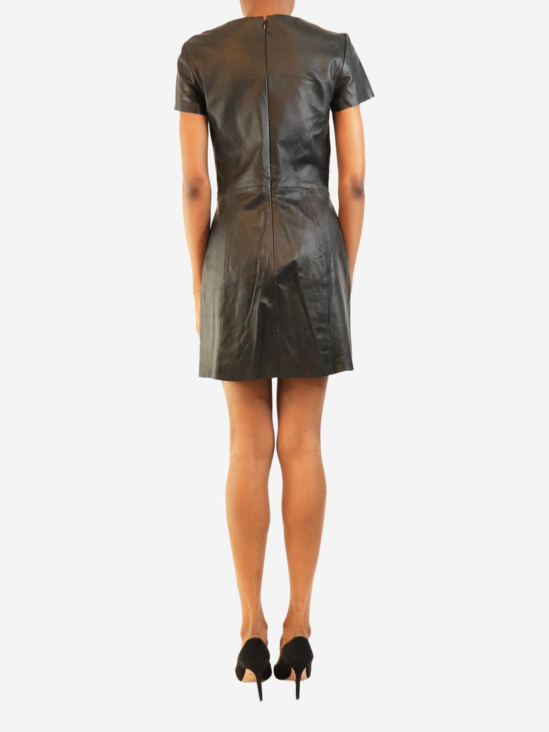 Black leather mini dress - size S Dresses Veda 