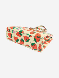 Gucci Cream Zumi strawberry-print 2way bag