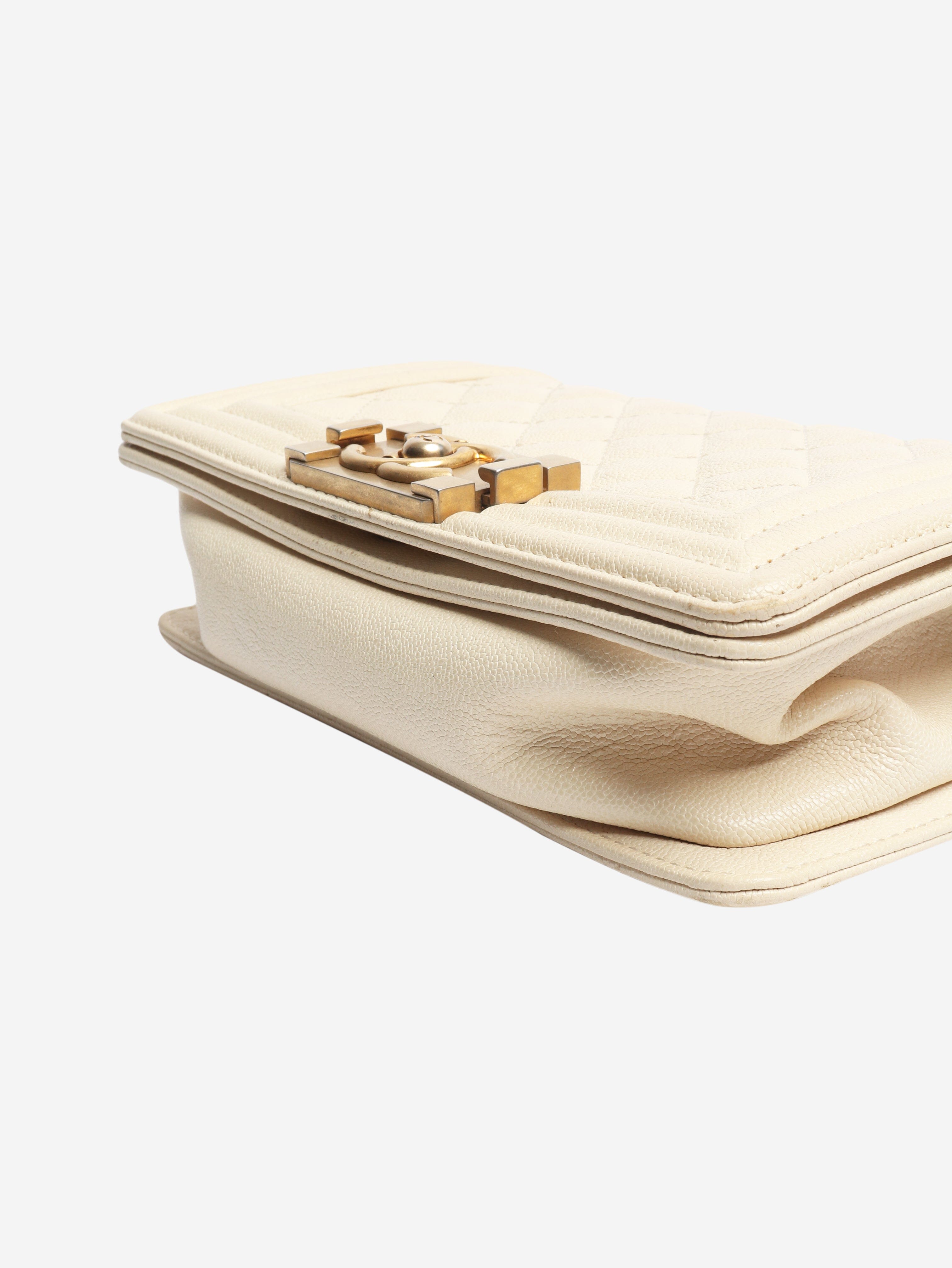 Cream mini boy bag Cross-body Bags Chanel 