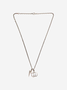Gucci Silver GG lightning necklace