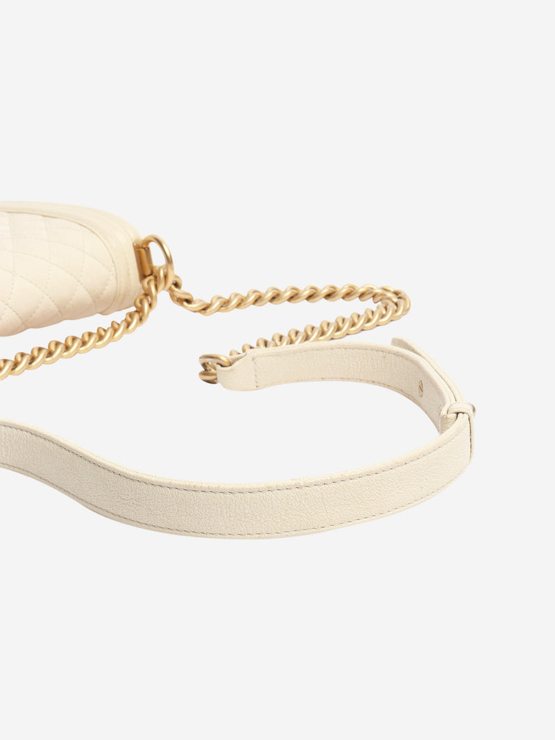 Cream mini boy bag Cross-body Bags Chanel 