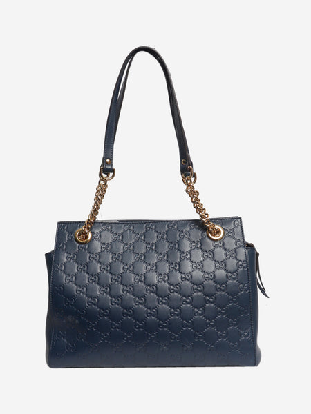 Blue Guccissima leather tote bag product image