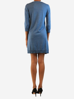 Blue sequin-embellished knit mini dress - size XS Dresses Louis Vuitton 