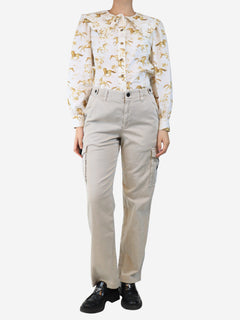 Neutral cargo trousers - size UK 8 Trousers James Perse 