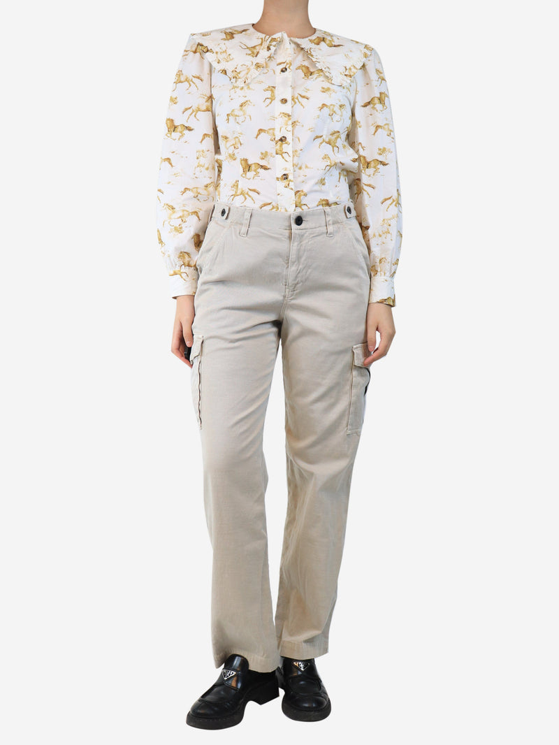 Neutral cargo trousers - size UK 8 Trousers James Perse 