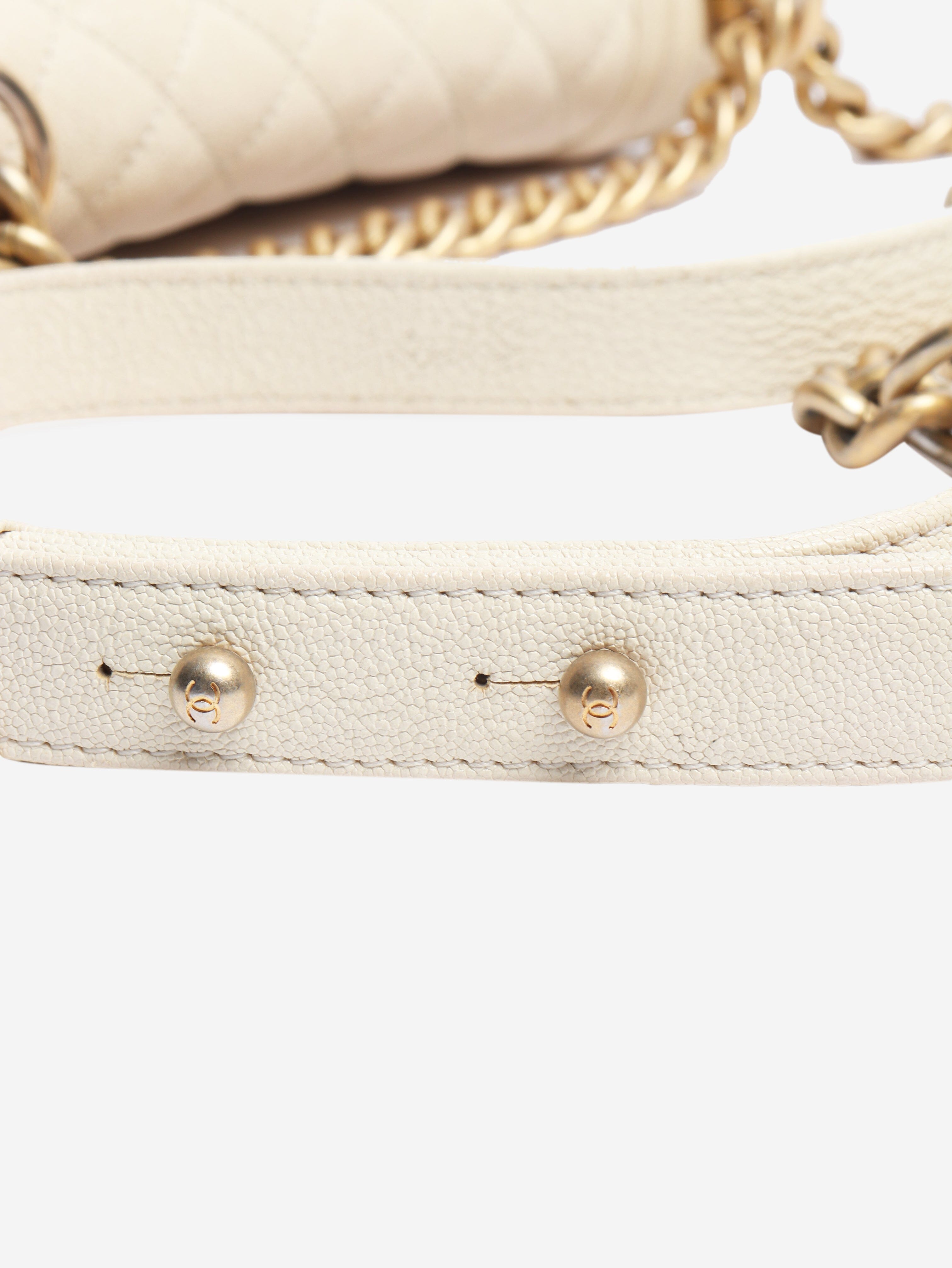 Cream mini boy bag Cross-body Bags Chanel 