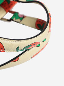 Gucci Cream Zumi strawberry-print 2way bag