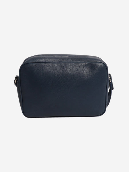 Blue leather camera bag alternate image