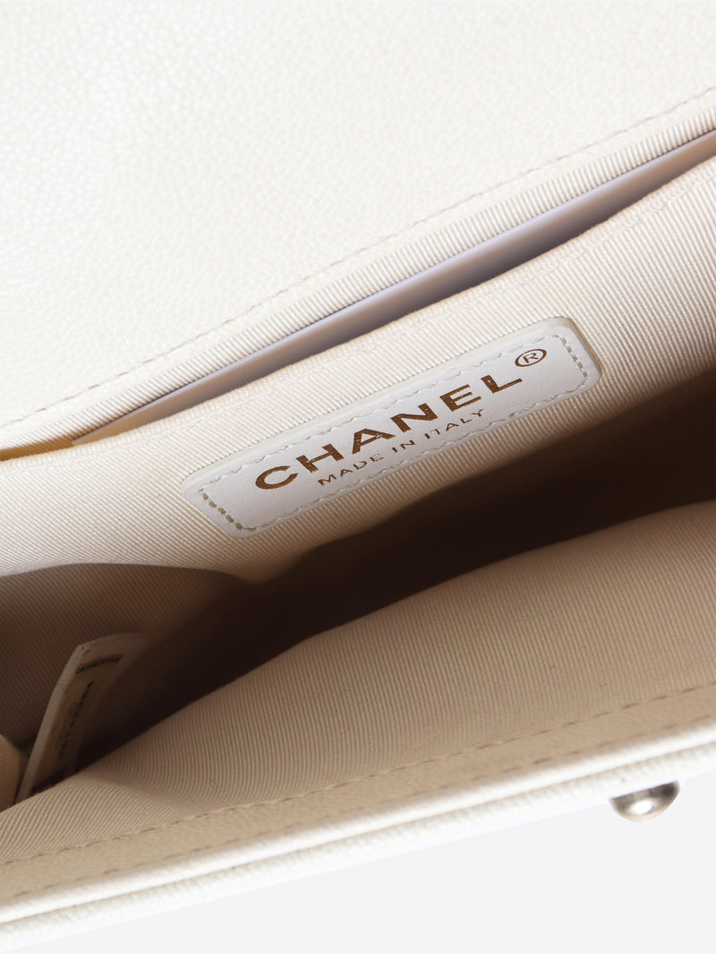 Cream mini boy bag Cross-body Bags Chanel 