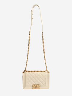 Cream mini boy bag Cross-body Bags Chanel 