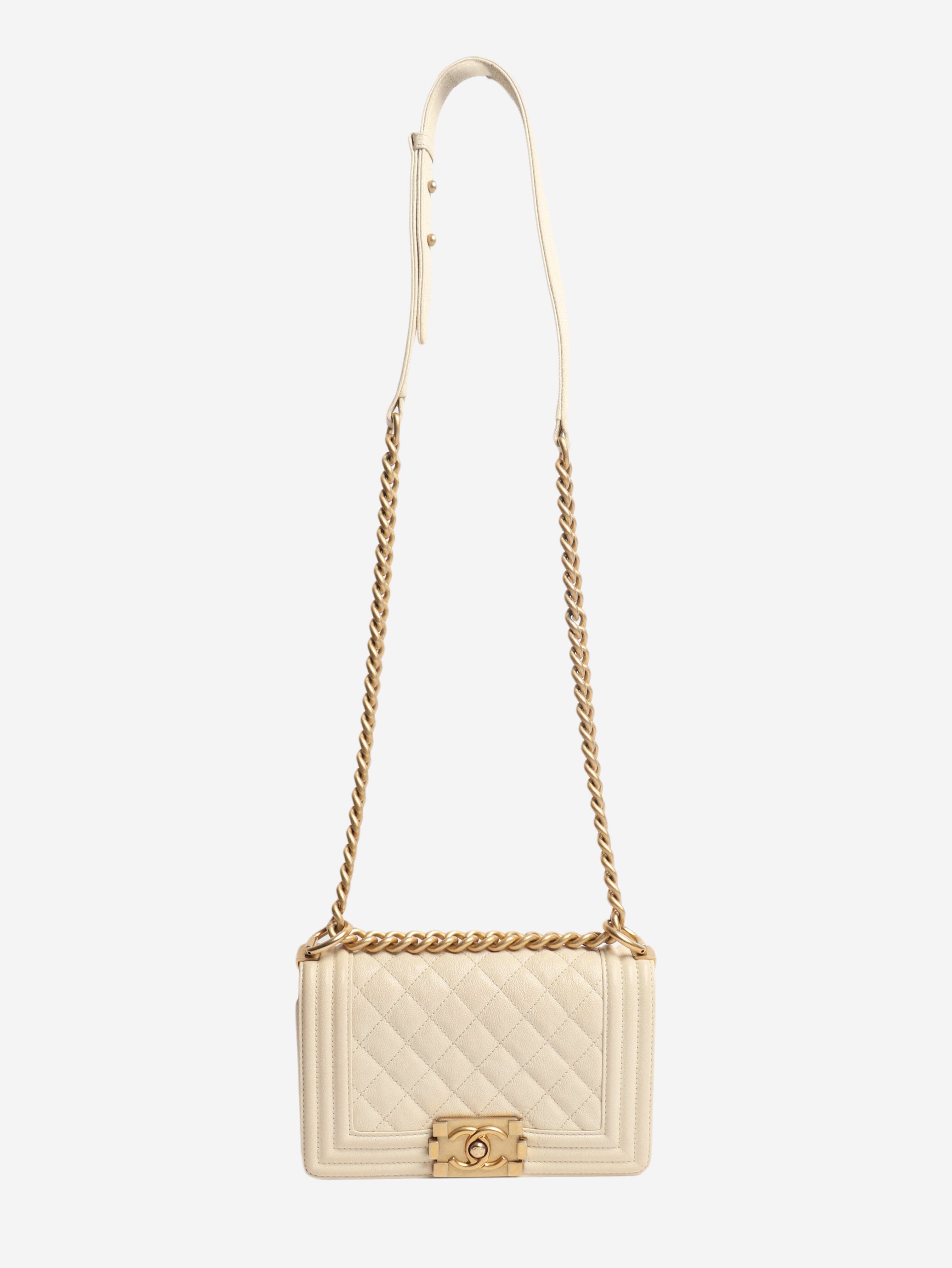 Cream mini boy bag Cross-body Bags Chanel 