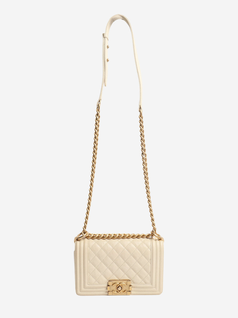 Cream mini boy bag Cross-body Bags Chanel 