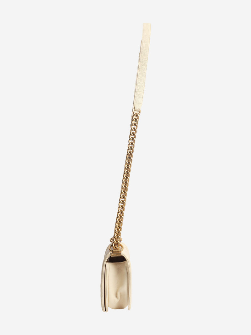 Cream mini boy bag Cross-body Bags Chanel 
