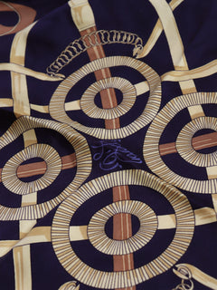 Black silk printed scarf Scarves Hermes 