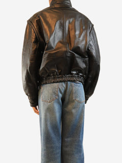 Black Carole leather jacket - size UK 8 Coats & Jackets Isabel Marant 