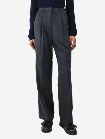 Dark grey Stanley wool-blend trousers - size UK 10 Trousers Issue Twelve 