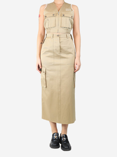 Beige gilet and skirt two piece set - size UK 8 Sets Miu Miu 