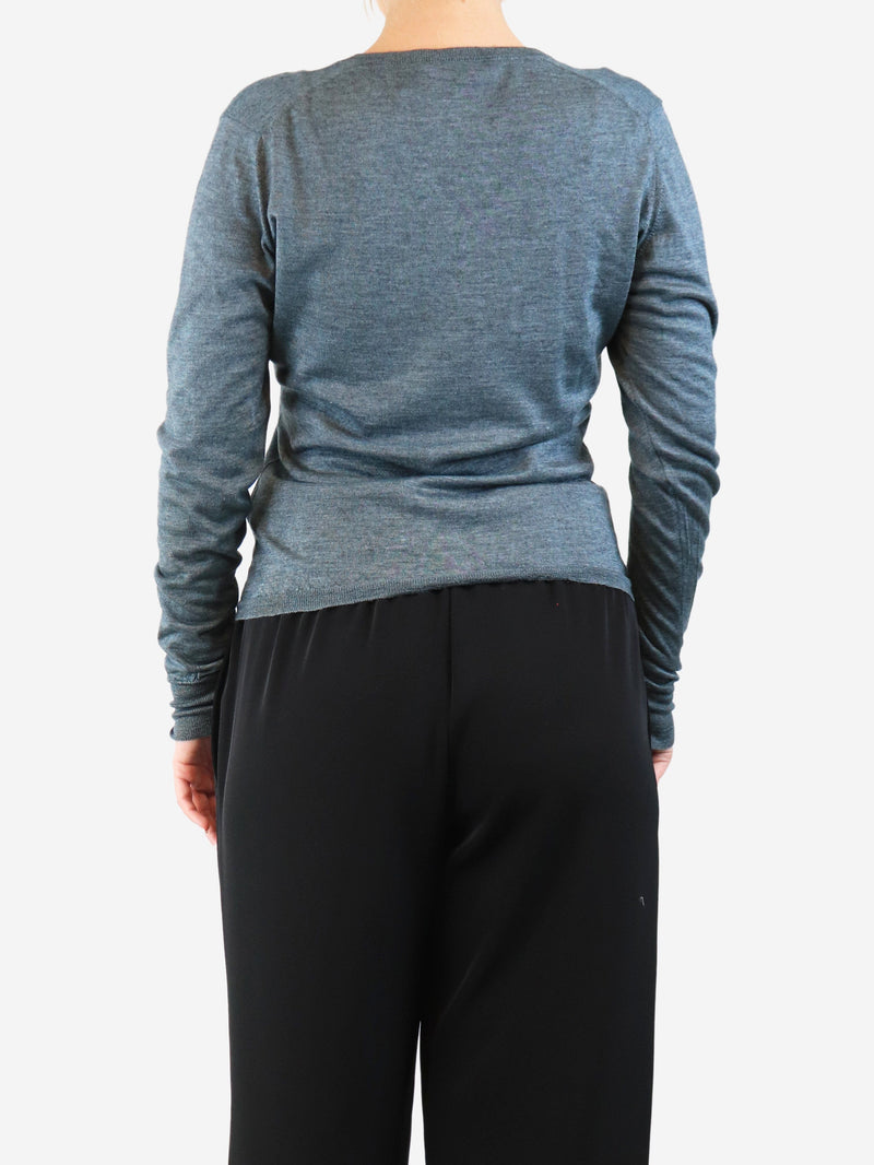 Steel fine knit sweater - size UK 12 Knitwear Etro 