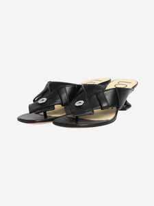 Loewe Black Toy Panta Toe Post sandal heels - size EU 38